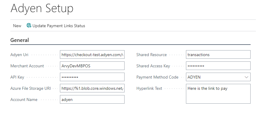 Adyen Setup